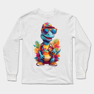 Whimsical Cool Dino Long Sleeve T-Shirt